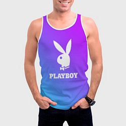 Майка-безрукавка мужская PLAYBOY, цвет: 3D-белый — фото 2