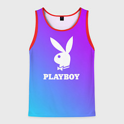 Майка-безрукавка мужская PLAYBOY, цвет: 3D-красный