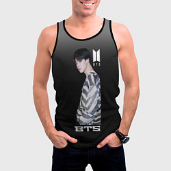 Майка-безрукавка мужская BTS, цвет: 3D-черный — фото 2