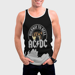 Майка-безрукавка мужская ACDC, цвет: 3D-белый — фото 2