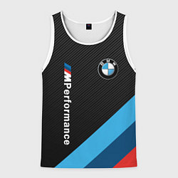 Майка-безрукавка мужская BMW M PERFORMANCE, цвет: 3D-белый