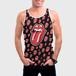 Майка-безрукавка мужская Rolling stones, цвет: 3D-белый — фото 2