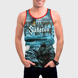 Майка-безрукавка мужская Sabaton, цвет: 3D-красный — фото 2