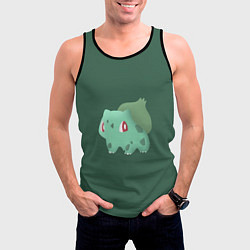 Майка-безрукавка мужская Pokemon Bulbasaur, цвет: 3D-черный — фото 2