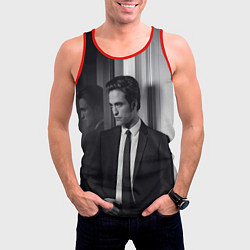 Майка-безрукавка мужская Роберт Паттинсон, цвет: 3D-красный — фото 2