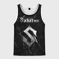 Майка-безрукавка мужская SABATON, цвет: 3D-белый