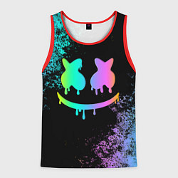 Майка-безрукавка мужская Marshmello, цвет: 3D-красный