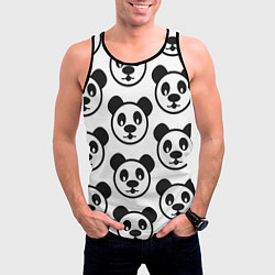 Майка-безрукавка мужская Panda, цвет: 3D-черный — фото 2