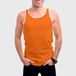 Майка-безрукавка мужская Цвет апельсиновая корка, цвет: 3D-белый — фото 2