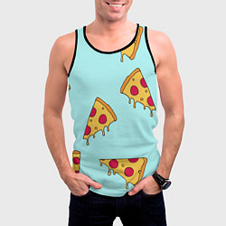 Майка-безрукавка мужская Ароматная пицца, цвет: 3D-черный — фото 2