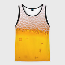 Майка-безрукавка мужская ЖИВОЕ ПЕННОЕ, цвет: 3D-черный