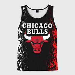 Майка-безрукавка мужская CHICAGO BULLS, цвет: 3D-черный