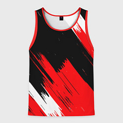 Майка-безрукавка мужская ТЕКСТУРА, цвет: 3D-красный