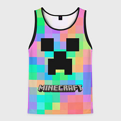 Майка-безрукавка мужская Minecraft, цвет: 3D-черный