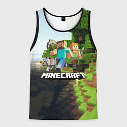 Майка-безрукавка мужская Minecraft, цвет: 3D-черный
