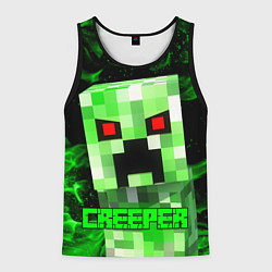 Майка-безрукавка мужская MINECRAFT CREEPER, цвет: 3D-черный