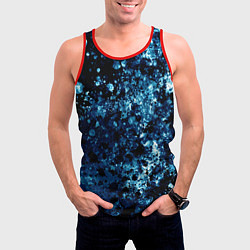 Майка-безрукавка мужская Абстракция жидкость, цвет: 3D-красный — фото 2