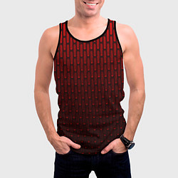 Майка-безрукавка мужская Текстура красный градиент, цвет: 3D-черный — фото 2