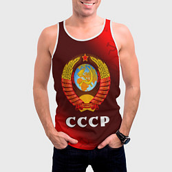 Майка-безрукавка мужская СССР USSR, цвет: 3D-белый — фото 2