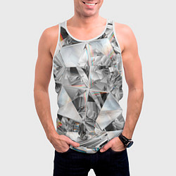 Майка-безрукавка мужская Зеркальный калейдоскоп, цвет: 3D-белый — фото 2