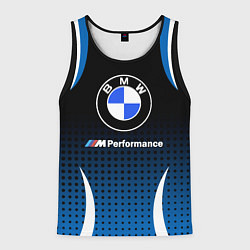 Майка-безрукавка мужская BMW, цвет: 3D-черный