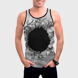 Майка-безрукавка мужская Сквозная дыра, цвет: 3D-черный — фото 2