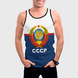 Майка-безрукавка мужская СССР, цвет: 3D-черный — фото 2