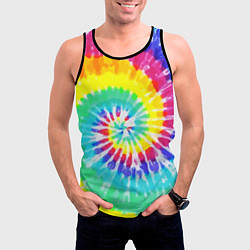 Майка-безрукавка мужская TIE-DYE СТЕНА, цвет: 3D-черный — фото 2