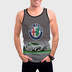Майка-безрукавка мужская Alfa Romeo motorsport, цвет: 3D-черный — фото 2