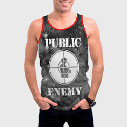 Майка-безрукавка мужская PUBLIC ENEMY, цвет: 3D-красный — фото 2