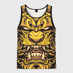 Майка-безрукавка мужская Тигровая маска Ханья, цвет: 3D-черный