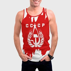 Майка-безрукавка мужская СССР, цвет: 3D-красный — фото 2