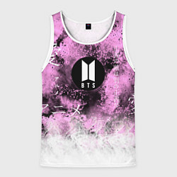Майка-безрукавка мужская BTS, цвет: 3D-белый