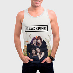 Майка-безрукавка мужская BlackPink, цвет: 3D-белый — фото 2