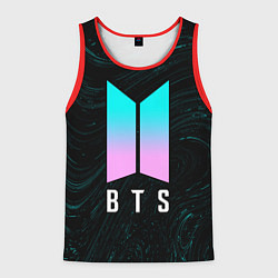 Майка-безрукавка мужская BTS БТС, цвет: 3D-красный