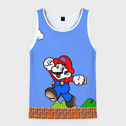 Майка-безрукавка мужская Mario, цвет: 3D-белый