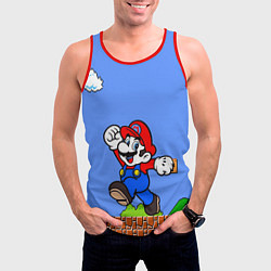 Майка-безрукавка мужская Mario, цвет: 3D-красный — фото 2