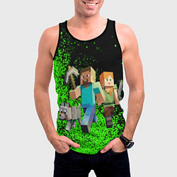 Майка-безрукавка мужская Minecraft, цвет: 3D-черный — фото 2