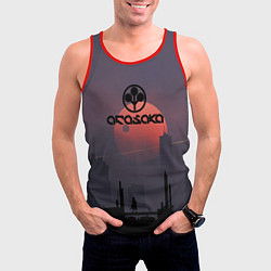 Майка-безрукавка мужская Cyberpunk 2077 - Arasaka, цвет: 3D-красный — фото 2