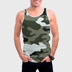 Майка-безрукавка мужская Camouflage 2, цвет: 3D-белый — фото 2