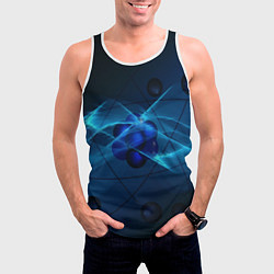 Майка-безрукавка мужская Атом, цвет: 3D-белый — фото 2
