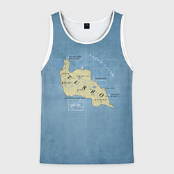 Майка-безрукавка мужская Turbo, цвет: 3D-белый