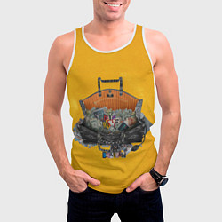 Майка-безрукавка мужская Витамины, цвет: 3D-белый — фото 2