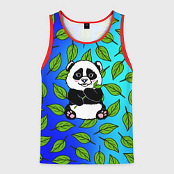 Майка-безрукавка мужская Панда, цвет: 3D-красный