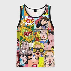 Майка-безрукавка мужская Pop Art, цвет: 3D-черный
