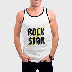 Майка-безрукавка мужская Rock star, цвет: 3D-черный — фото 2