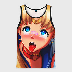 Майка-безрукавка мужская SAILOR MOON AHEGAO, цвет: 3D-черный