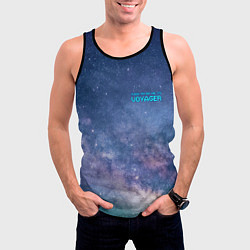 Майка-безрукавка мужская Услышь мой вой уже, это Voyager, цвет: 3D-черный — фото 2