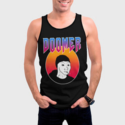 Майка-безрукавка мужская Doomer, цвет: 3D-черный — фото 2