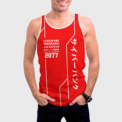 Майка-безрукавка мужская CYBERPUNK FASHION, цвет: 3D-белый — фото 2